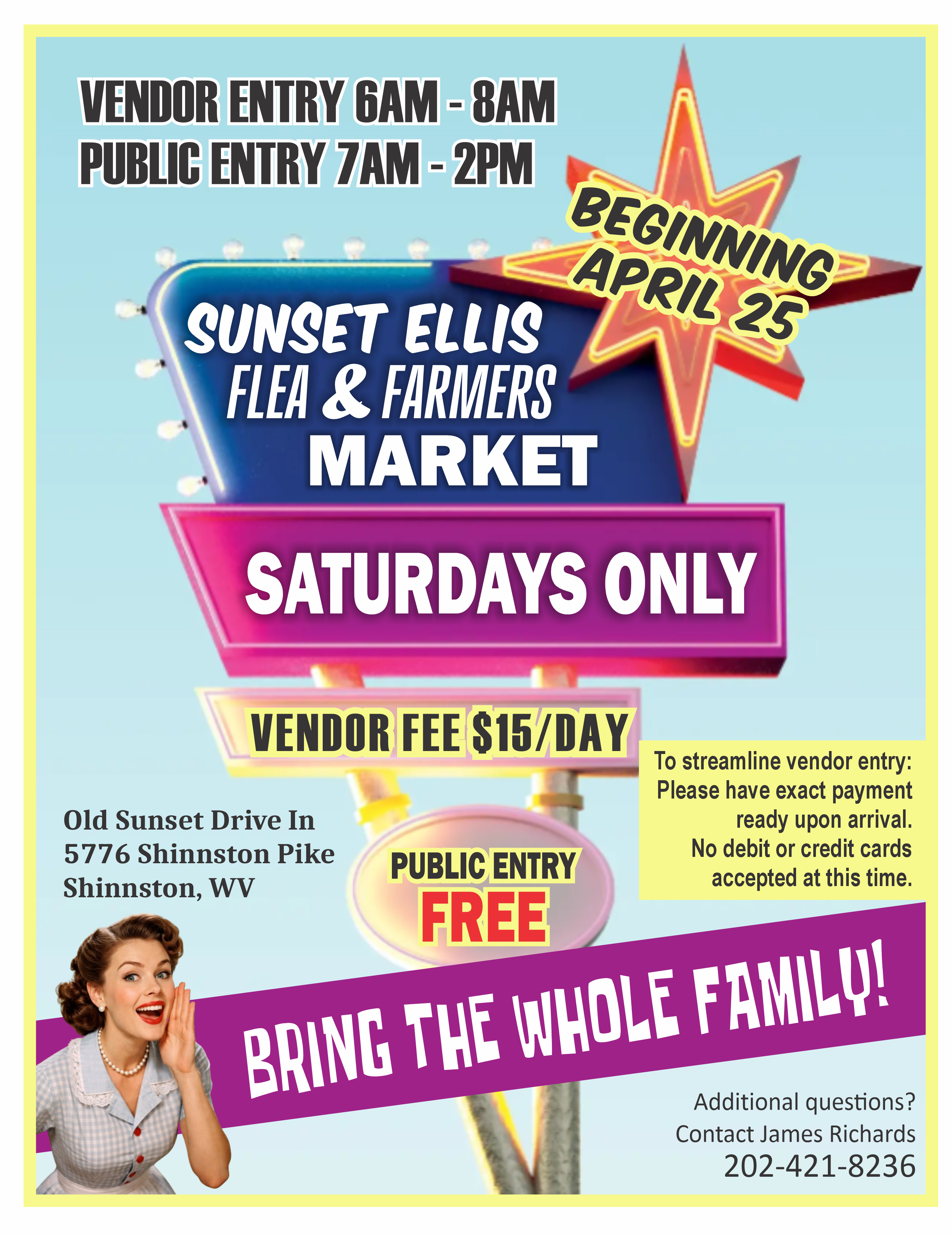 Sunset Ellis Flea & Farmers Market 2026 flyer